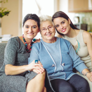 Portrait of grandmother, mother and grandaughter